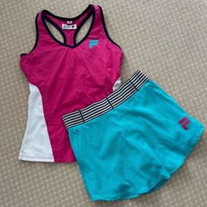 Fila tennis skort, size S, turquoise